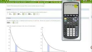 Exponential probability TI83