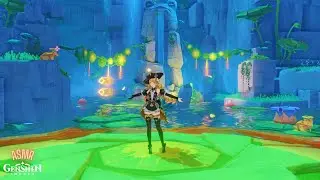 ASMR | Genshin Impact ✧ Exploring the newest map while whispering French trigger words 🐸 🧚🏻‍♀️ 🇫🇷 🎮