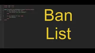 How to make a Ban List on Roblox Studio 2020
