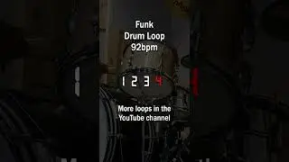 Funk Drum Loop - 92bpm  #drumloop #drumbeat #basspractice