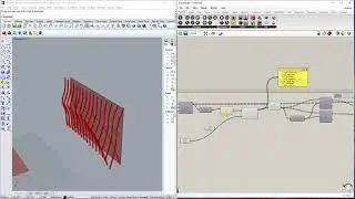 grasshopper tutor surface deformation curve attractor деформация поверхности аттрактором грассхоппер