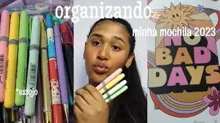 ORGANIZANDO MEU MATERIAL ESCOLAR 2023 📚✨ +estojo +mochila