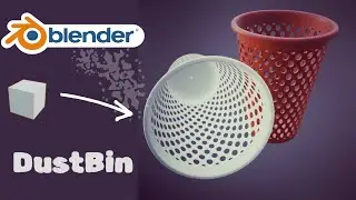 Basic blender modeling || Made a dustbin in blender || 3d animation