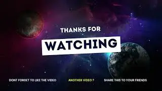 Dark Blue and White Simple Thanks For Watching Outro YouTube