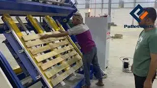 Saudi customers buy our pallet nailing machine, which can work perfectly.