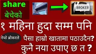 How long does it take to receive money after selling shares?  हाम्रो खातामा पठाउदैन  कुनैनया उपाए छ?