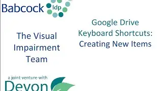 Using Keyboard Shortcuts in Google Drive- Creating New Items
