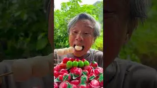 grandpa and strawberry candy, eye candy, watermelon candy, dinosaur eggs, hot dogs #shorts