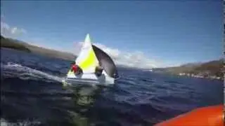 RS Feva sailing capsize recovery