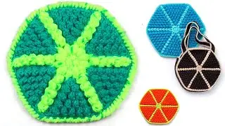 Мотив из попкорна   Crochet popcorn motif