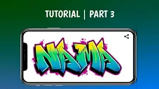 Cara membuat seni tulisan graffiti dengan HP Android | Draw Graffiti Creator