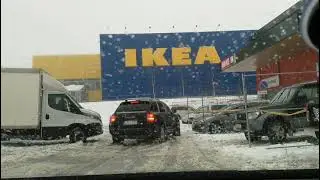 Driving in Vilnius, Lithuania on 27th of January, 2021