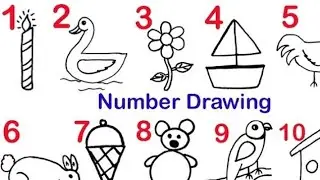 how yo draw pictures using numbers 1 to 5 || number drawing || number drawing easy step by step