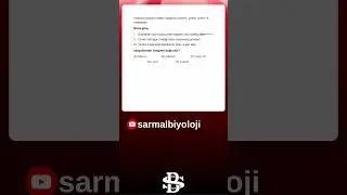 Biyoloji Soru Çözüm #sarmalbiyoloji #2025tayfa #yks #biyoloji #bilgisarmal