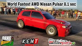 World Fastest AWD Nissan Pulsar 8.1 sec at Vernamfield Drag Rivals Vol.2 Eliminations | Motorsportja