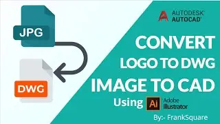How to Convert Logo Image To Cad Adobe Illustrator | JPG To DWG