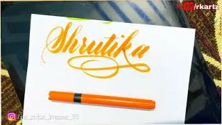 Palak, Shrutika, Rudri Names in calligraphy writing | Satisfying brush pen calligraphy and art