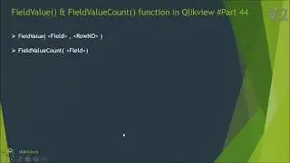 FieldValue() and FieldValueCount() Functions in Qlikview #Part 44