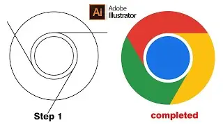 Make Google Chrome Logo in Adobe Illustrator in just 2 minute