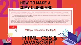 How to make a Copy clipboard using HTML, CSS, JavaScript | Abhicoder | Very easy