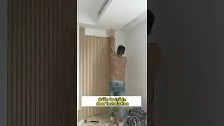Grille invisible door installation  #wallpanel #interiordesign #installation #homedecor#walldecor