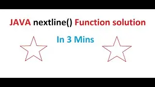 JAVA input problem with nextLine() function | Solution