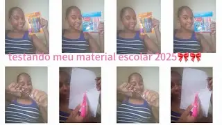 testando meu material escolar 2025*** com vocês 🎀