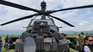 AH-64 Apache is an American twin-turboshaft attack helicopter