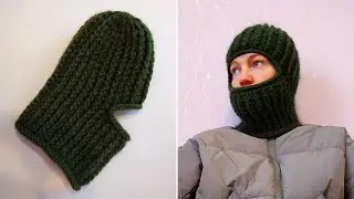 ТРЕНД СЕЗОНА! Балаклава шлем крючком для начинающих. Как связать