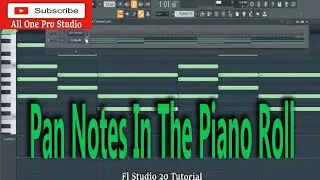 FL Studio Tutorial -  How To Pan Notes In The Piano Roll