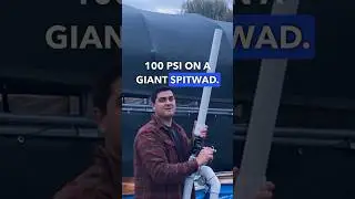 Giant Spitwad Out Of An Air Cannon #aircannon #launcher #potatocannon