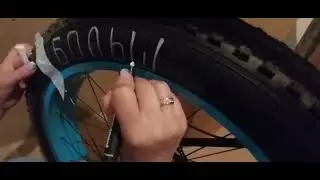 надпись Большегруз 36RUS на фэтбайке