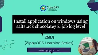 Install application on windows using saltstack chocolatey & job log level |  #saltstack #chocolatey