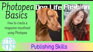How to create a magazine masthead using Photopea