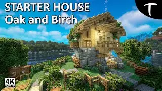 Minecraft Oak and Birch Starter House Tutorial [How to Build]