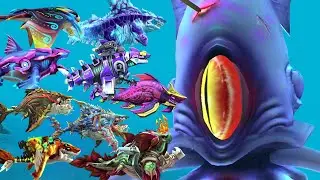 ALL APEX SHARK VS GIANT SQUID BOSS - Hungry Shark World