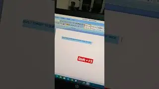 Make All Text capital with a Shortcut key.😉.   