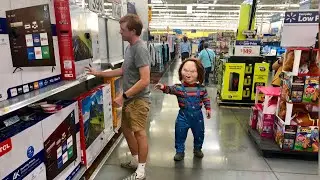Scaring People In a Chucky Costume (Someone Cried)