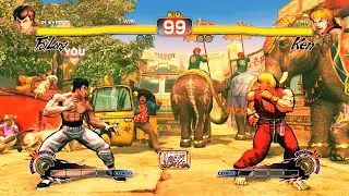Fei long vs Ken (Hardest AI) - Ultra Street Fighter IV