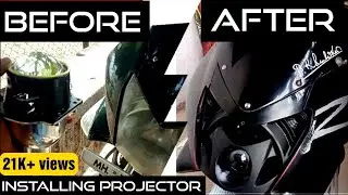 INSTALLING PROJECTOR IN KARIZMA R|MODIFIED KARIZMA R| PRATIK1215  | MODS FOR KARIZMA|   |