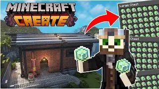 I built a SIMPLE MOB FARM in Minecraft Create Mod