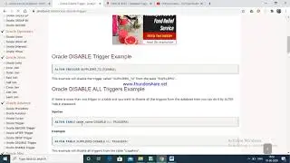 Oracle DROP, DISABLE Trigger  37
