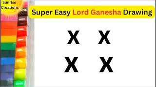 गणपति बाप्पा की ड्राइंग बनाना सीखिए  |How to Draw Ganapati Bappa from Letter X