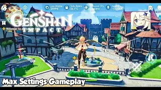 Genshin Impact (Android) Max Settings 60fps | Gameplay Test With FPS Counter