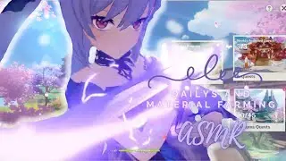 GENSHIN IMPACT ASMR - EPISODE 1 - Dailys and Material Farming - KEYBOARD AND MOUSE SOUNDS
