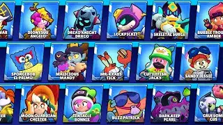 ALL 673 SKINS IN BRAWL STARS | SpongeBob, Scary Tales