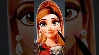 Rapunzel glow up | Disney princess Cartoon transformation #cartoon #disney #rapunzel #cartoonart