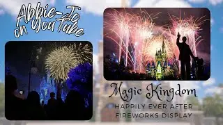 Happily Ever After Fireworks Display - Viewed from The Hub: Disney World Florida Vlogs 2024