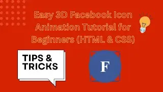 Easy 3D Facebook Icon Animation Tutorial for Beginners (HTML & CSS)
