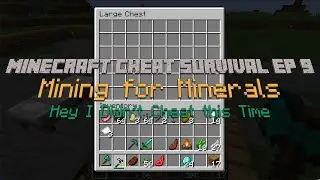 Minecraft Cheat Survival Ep 9 Mining for Minerals